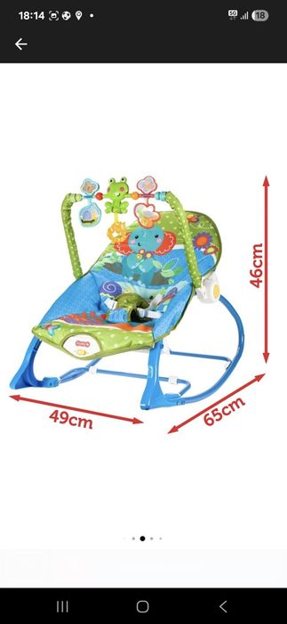 Vând balansoar pentru bebeluși – model Blue Roker (0-18 kg)