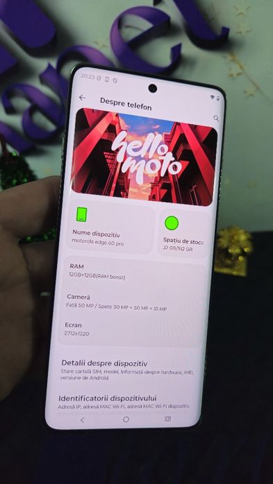 Motorola Edge 60 PRO 512GB 12+12GB RAM Duos.Preṭ fix!