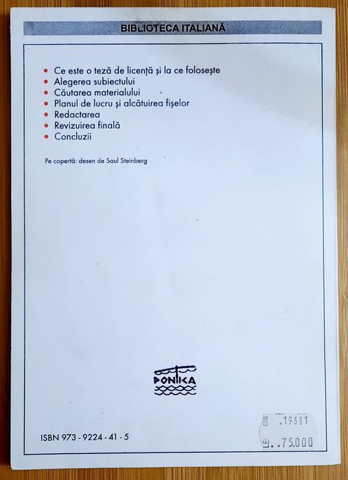 Cum se face o teză de licență de Umberto Eco