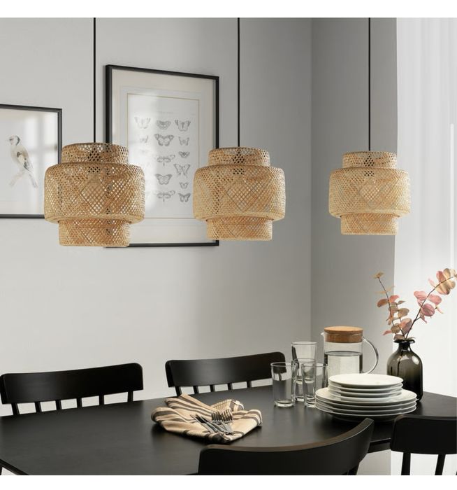 Lustra bambus IKEA Sinnerlig 50cm