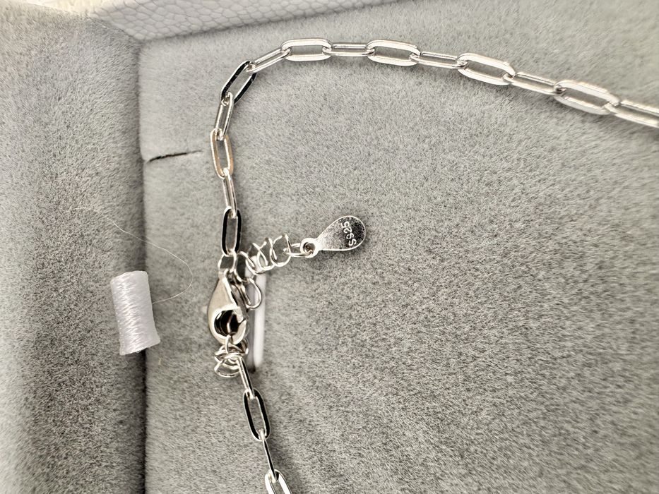 Сребърна гривна с мойсанит (Диамант)