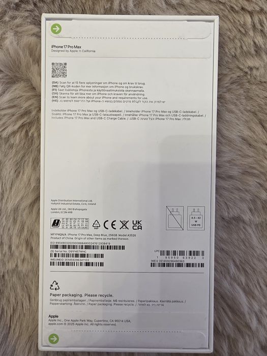 Iphone 17 pro max,sigilat256