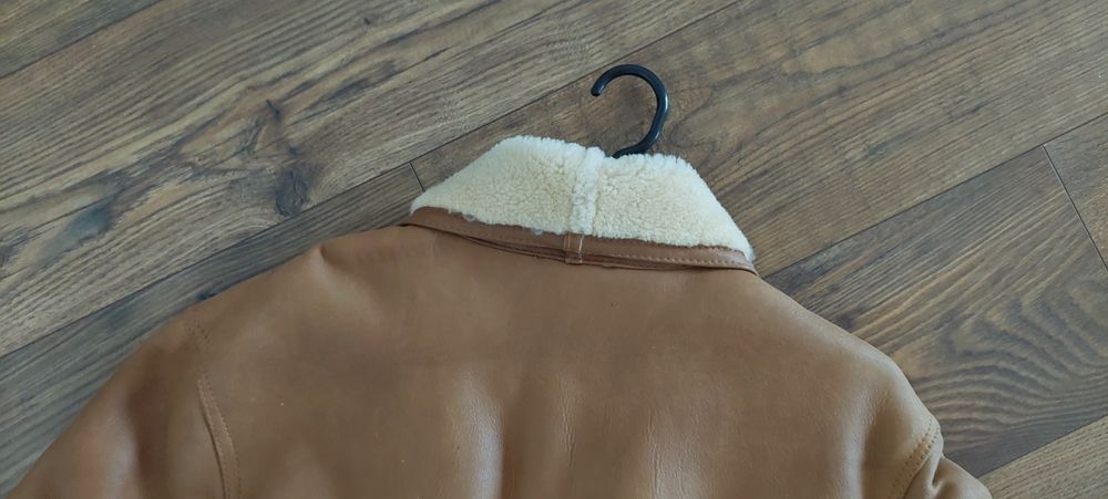 Geaca blană oaie, piele intoarsă