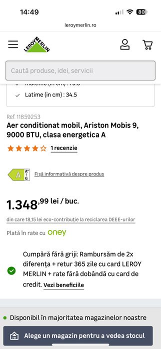Aer conditionat portabil