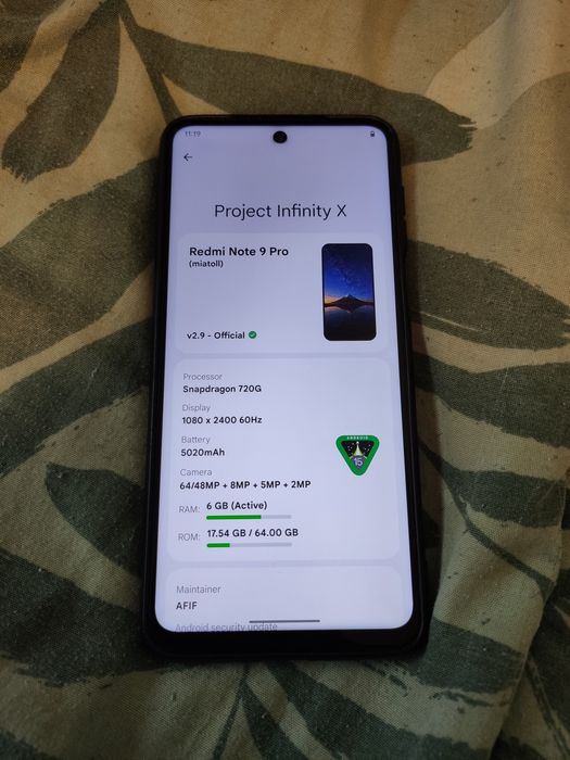 Redmi note 9 pro 4/64