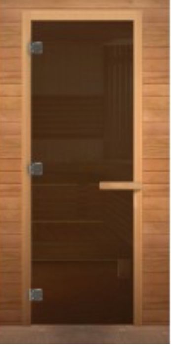 Дверь стеклянная для бани и сауны