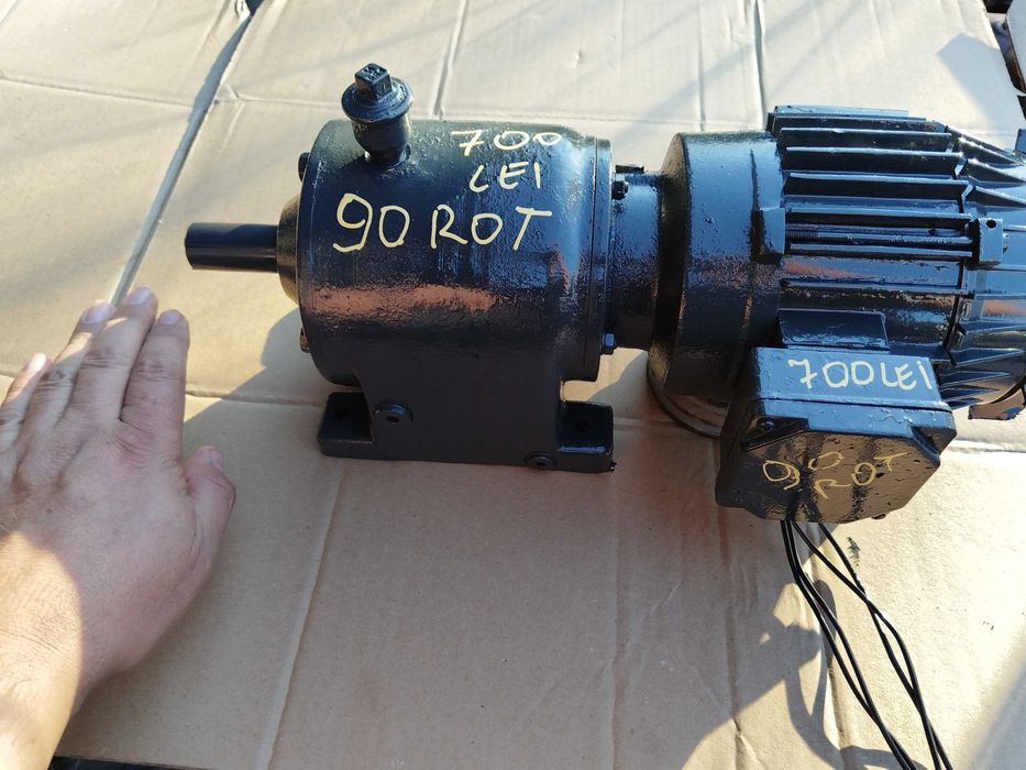 Motor electric cu reductor 90 de rotații povarna prune