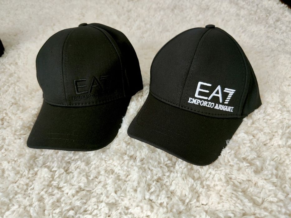 Sapca Emporio Armani, logo alb sau negru full