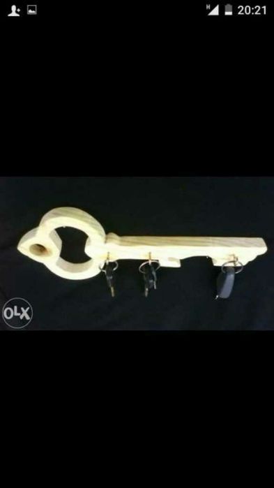 Дървен ключ за новодомци и ключодържател