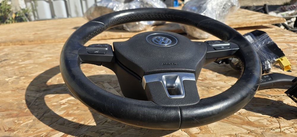 Volan  Vw Golf 6 cu  modul coloana,airbag,spira si manete
