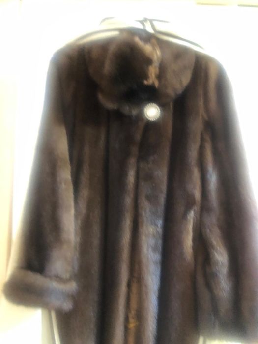 Норковая шуба с шапкой