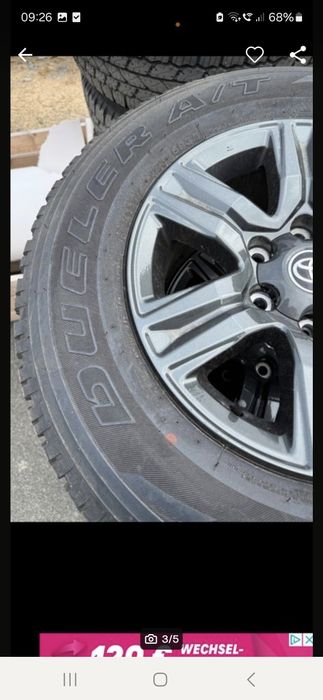 Roti Jante Noi Originale Toyota Hilux  265 65 17.   265 60 18