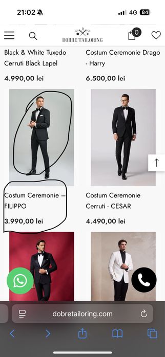 Costum ginerica DOBRE TAILORTING
