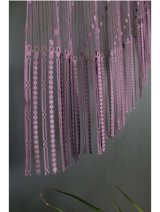 Тюль на трубчатый карниз.