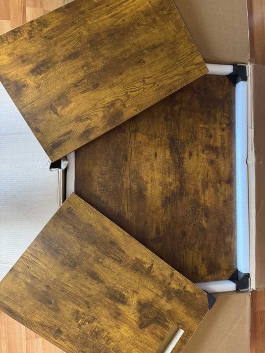 Електрическо бюро 180×70 см с регулируема височина, дебел плот 35 мм – кафяво