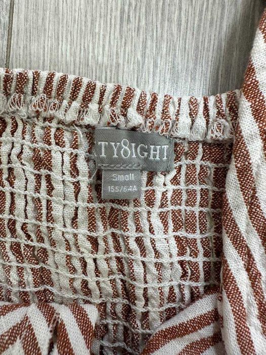 Сарафан на бретелях с узором в полоску (Лен)