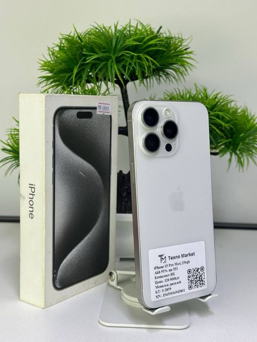 iPhone 15 Pro Max / 91%  ОЗУ: 6 GB SSD: 256 GB