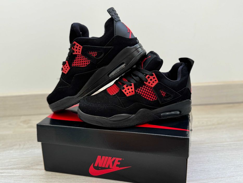 Adidasi AIR JORDAN 4 Red Thunder, Produs Nou NIKE - Full Box