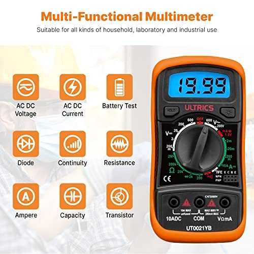 ULTRICS дигитален мултиметър – волтметър амперметър омметър