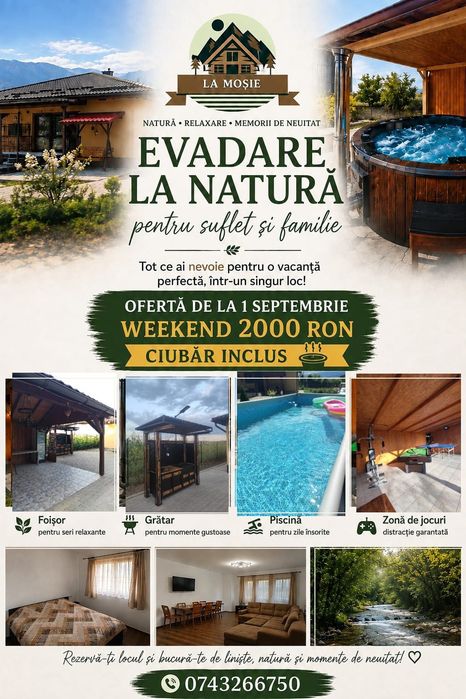 Cabană de închiriat cu ciubăr