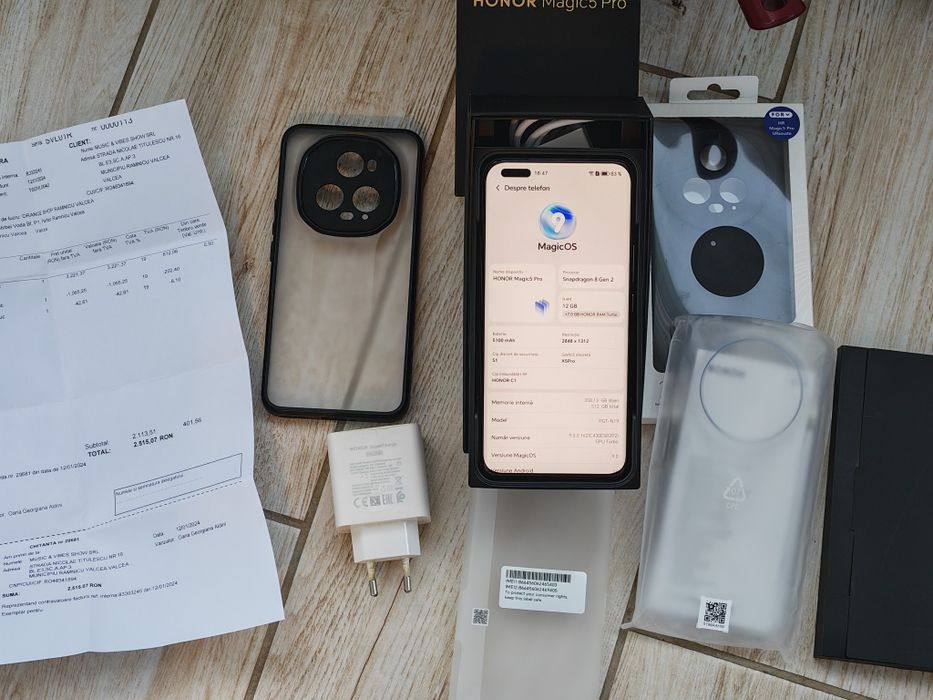 HONOR Magic 5 Pro, 512GB, 12GB RAM, Dual SIM, Black, GARANTIE