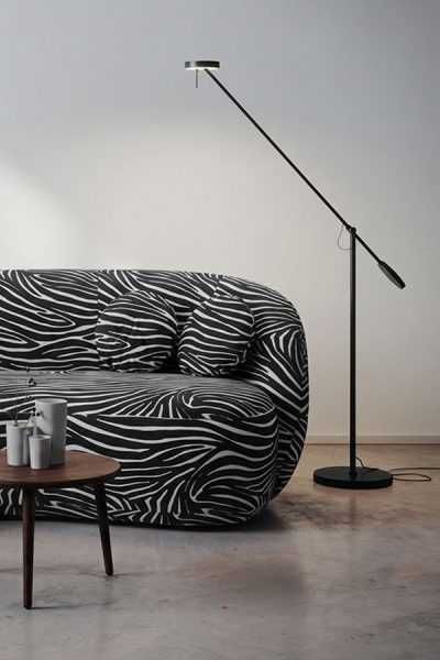 Canapea 3 locuri Lunis Zebra, Animal Print, Negru / Alb - Transport Gratuit