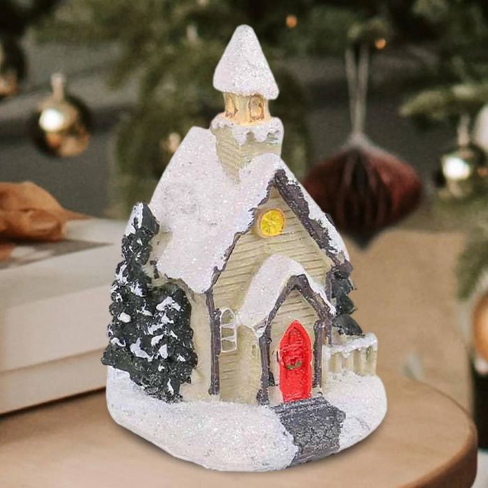 Новогодний миниатюрный домик С подсветкой