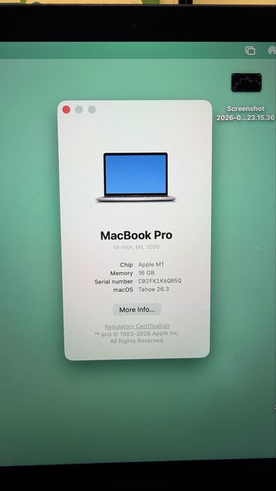 MacBook Pro M1 16/256