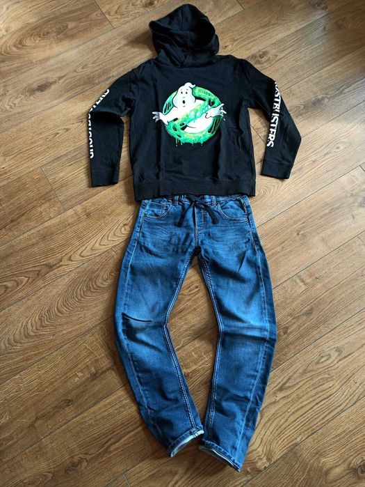 H&M детски еластични дънки и блузка