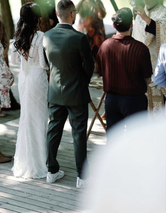 Boho wedding dress lace/boho rochie mireasa din datela/impecabila