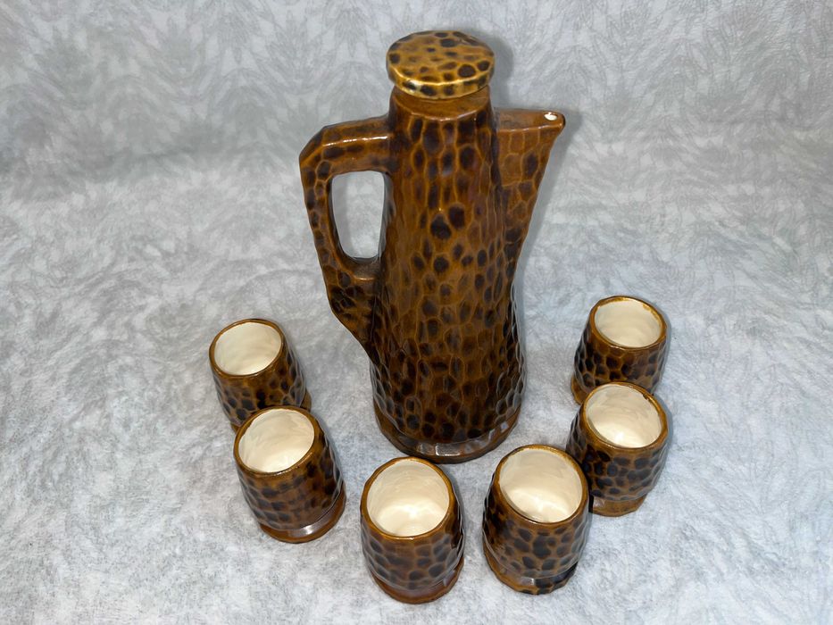 Set serviciu de masa, sticla si pahare, ceramica (design original)