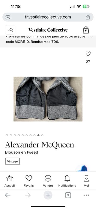 Люксовая твидовая куртка Alexander McQueen