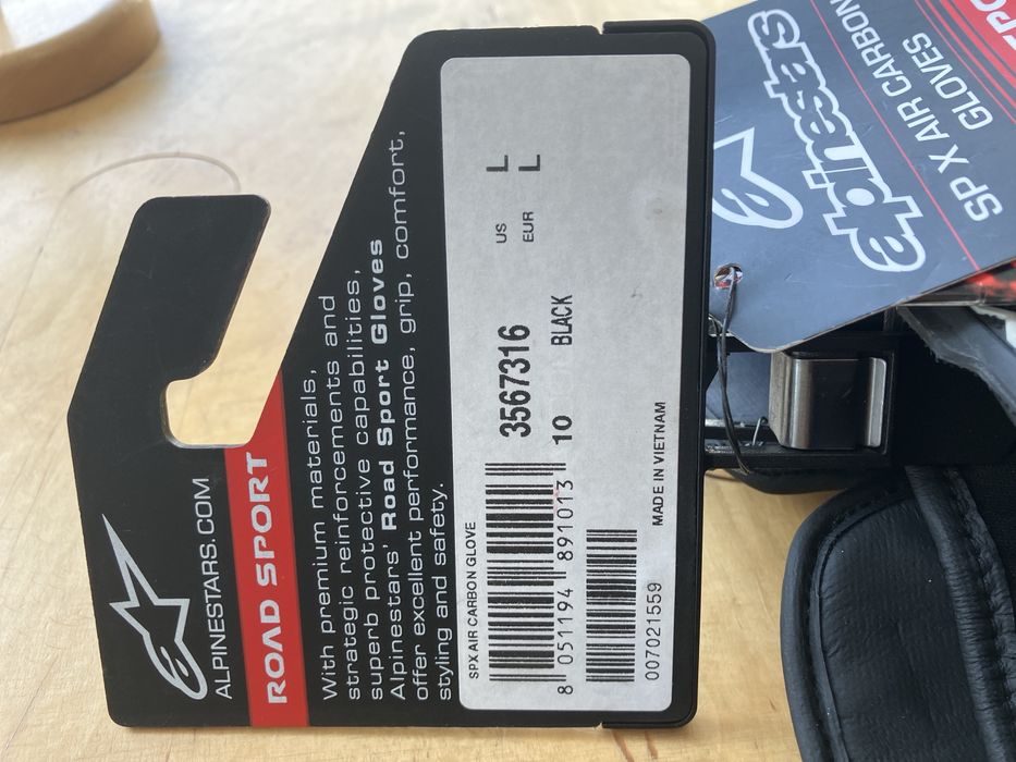 Чисто нови мото ръкавици ALPINESTARS SP-X AIR CARBON Black L-размер