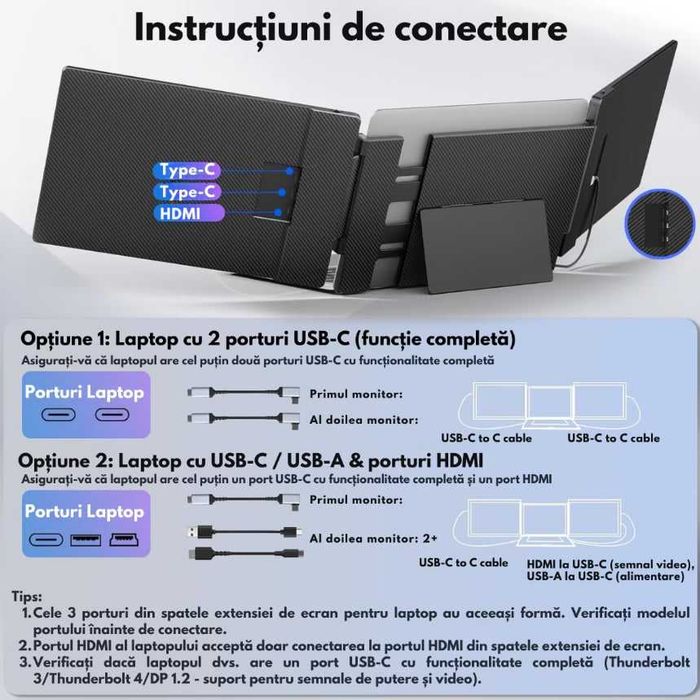 De vânzare monitor extensibil și portabil pentru laptop