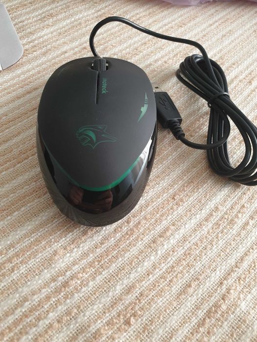 Mouse Gaming Inateck MS1001 Negru - LED - cu fir - USB - NOU, in cutie