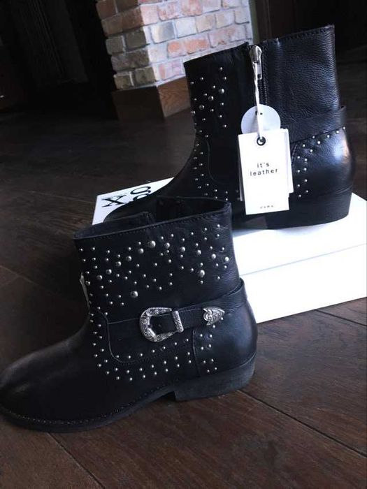 Cizme / ghete piele naturala Zara mar.40