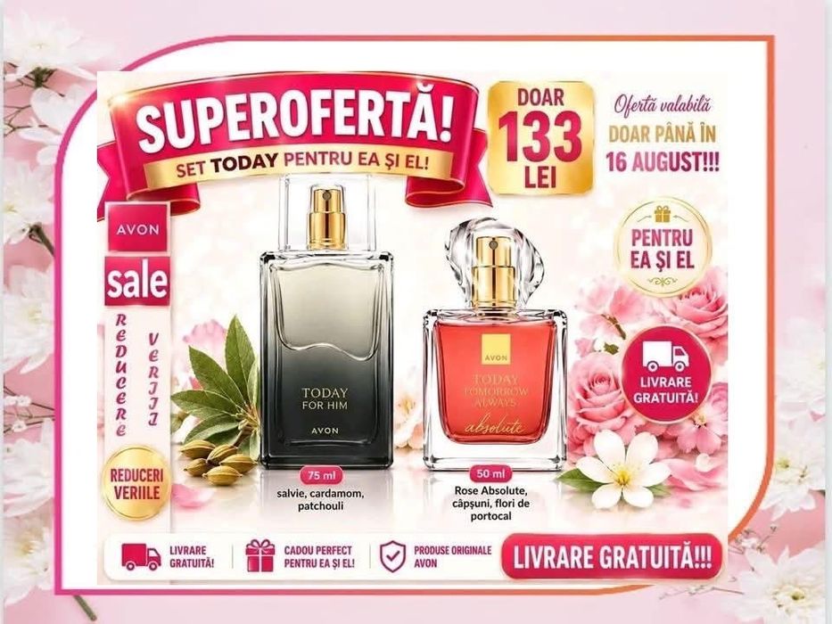 Oferte speciale parfumuri,geluri dush , seturi Avon