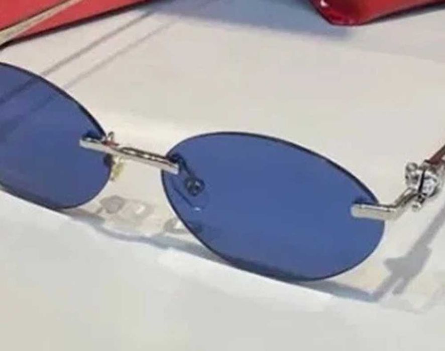 Ochelari De Soare Cartier Argintiu Unisex Vara