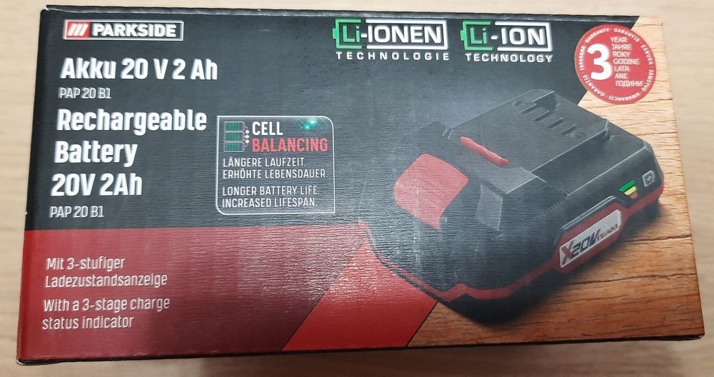 Baterie  lithium-ion Parkside 20V - 2 Ah  X 20 V Team,Nou!