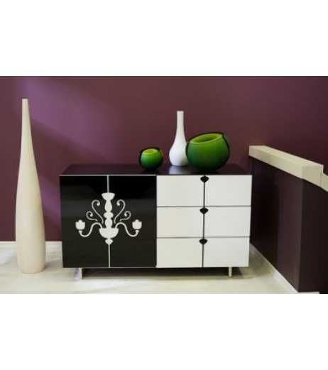 Мострени мебели от шоурум Комод Черно и бяло