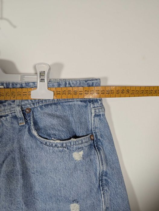 Blugi scurți Jack & Jones, croială lejeră, denim albastru, Y2K