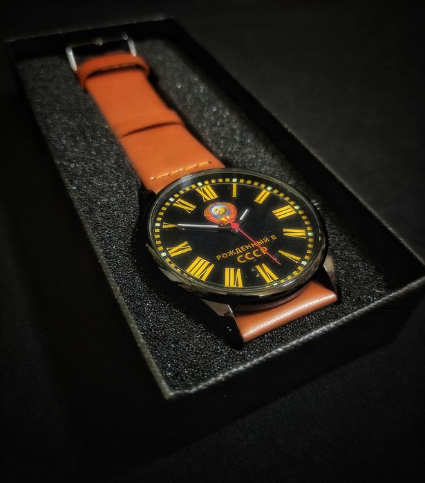 Подарочные наручные часы «Рождённый в СССР» Тактическая Механика.