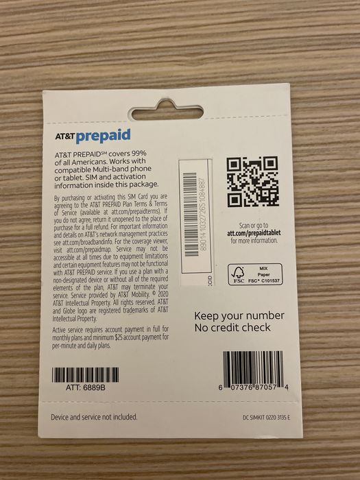 Sim kit AT&T pentru Sua