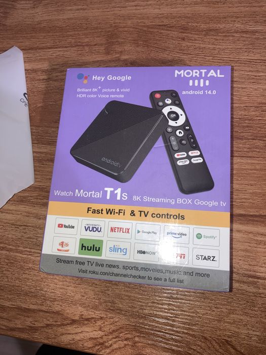 MORTAL T1s Smart TV Box Android14 медиен плейър 2GB/16GB