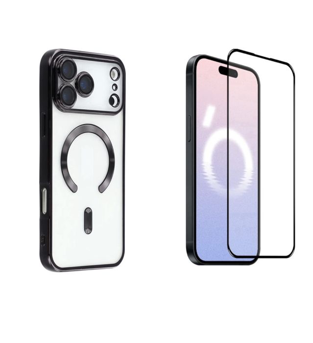Iphone 17 17 AIR PRO 17 PRO MAX Husa Cercle Clear + Folie Sticla Esd