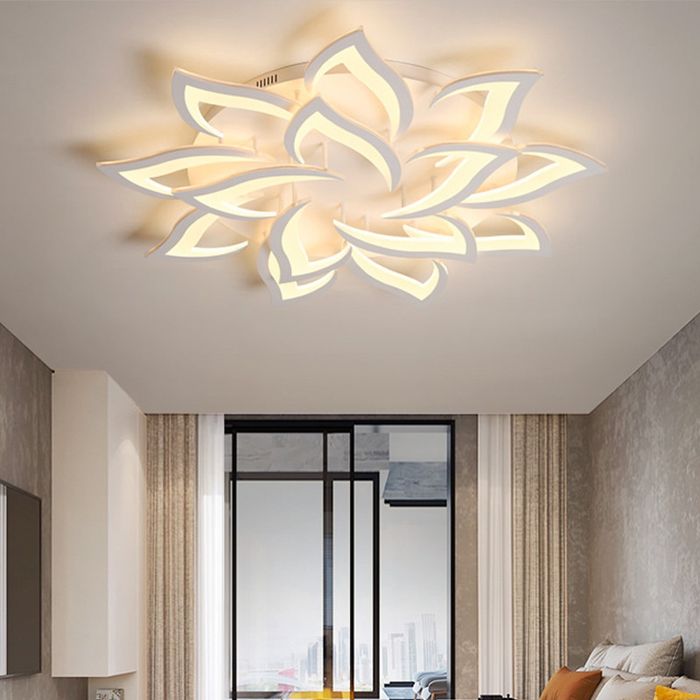 Люстра потолочная светодиодная с пультом 3 освещения, 4 размер...