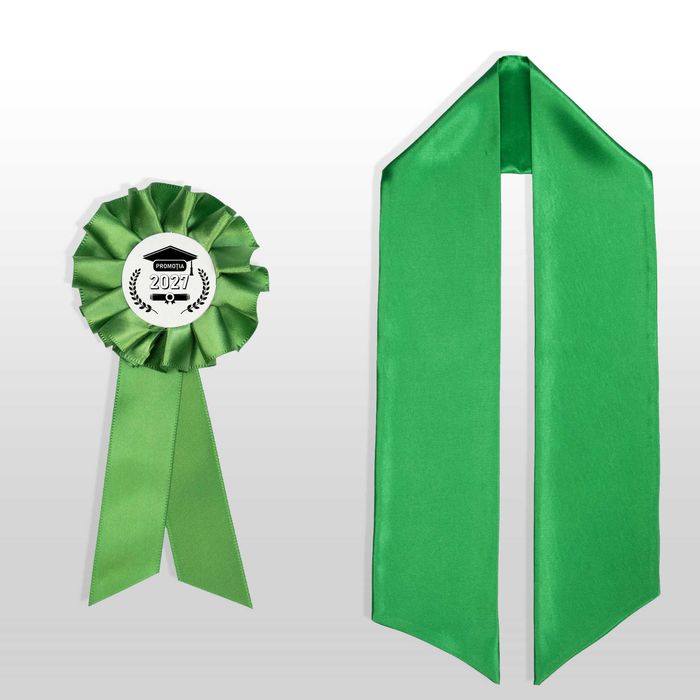 Toca, Esarfa si Cocarda, Set Nepersonalizat, Verde smarald, Absolvire