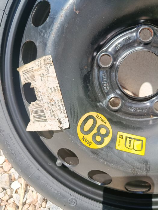 Резервна гума тип патерица за Опел 16 цола  5х110