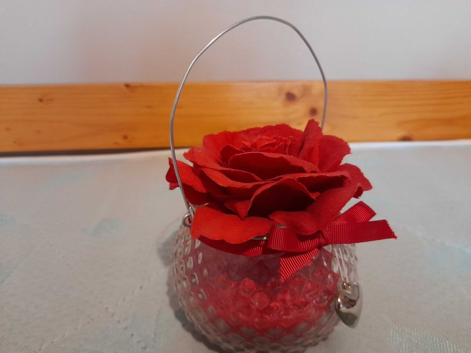 Lumanare in bol rotund de sticla