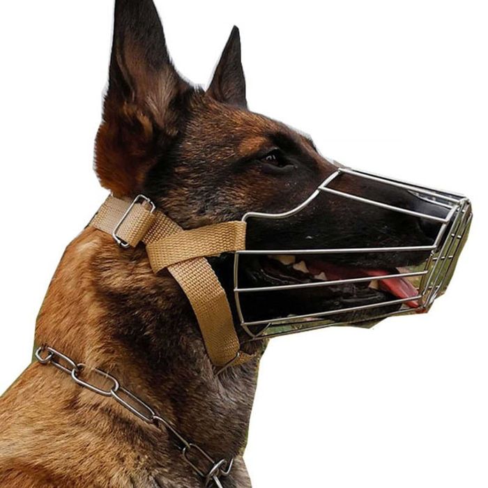 Намордник каркасный металлический для служебных собак